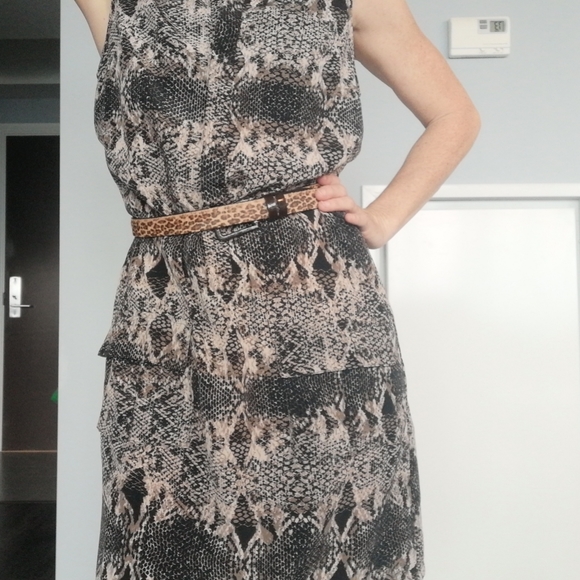 Banana Republic Collared Animal Print Dress - Picture 1 of 5